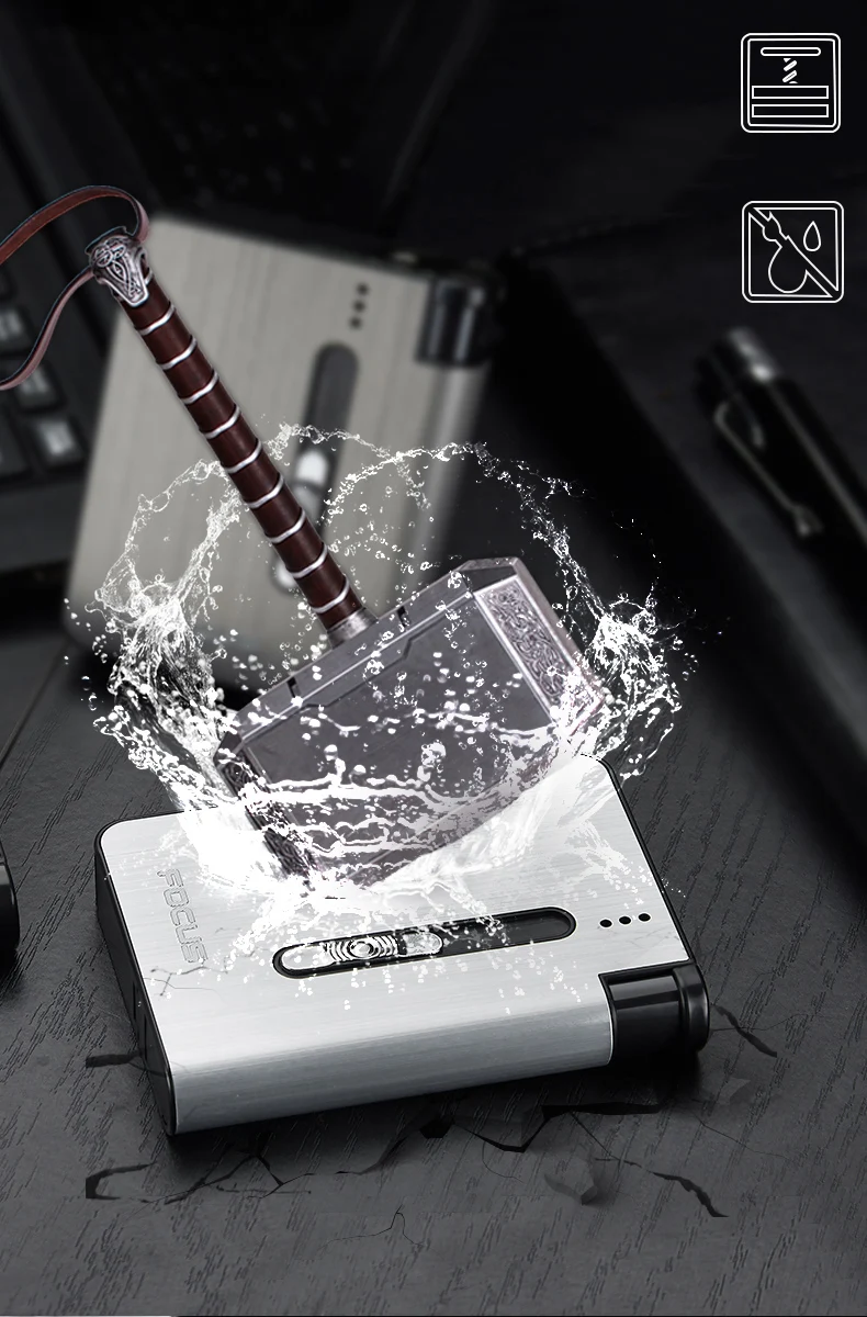 Автоматическая алюминиевая ветрозащитная коробка CC261026A, пластиковая табачная металлическая коробка для сигарет 10 шт., одноразовая зажигалка