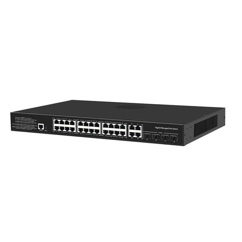 OEM/ODM Full Gigabit managed poe switch 24*Gigabit POE port+4*Gigabit RJ45 Port+4*SFP port for NVR IP Camera CCTV