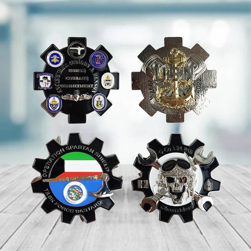 Design your own logo Soft enamel custom 3D coins Bronze brass metal coins