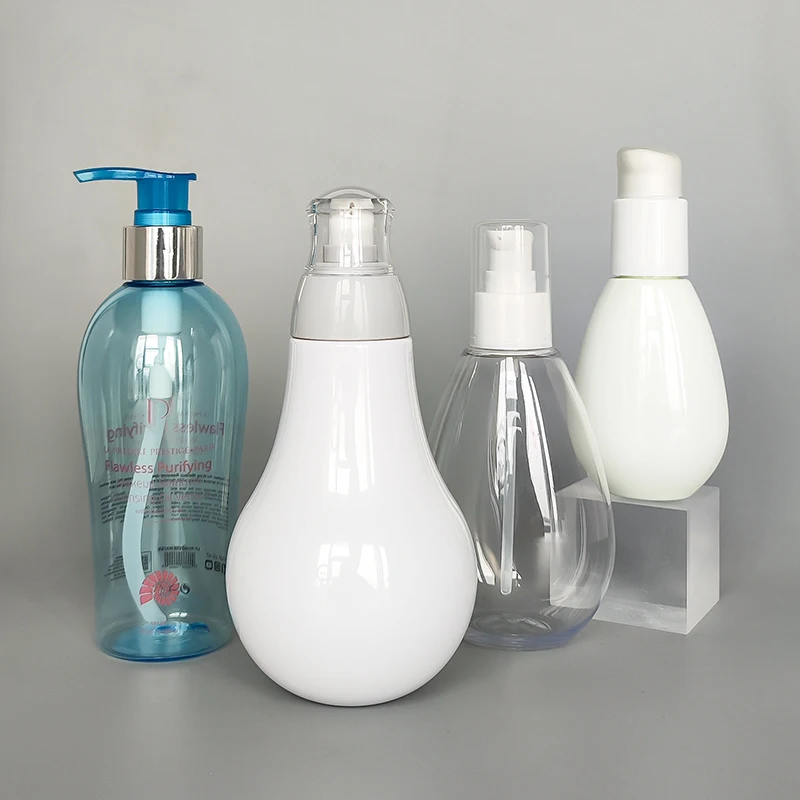 Customized design and logo cosmetic pet bottle cylindrical 5ml 10ml 500ml whitening plastic ampoule skin care bottles luxury