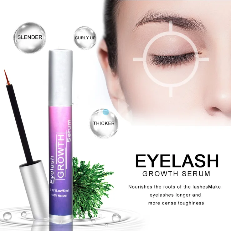 Wholesale Cosmetic 100% Natural Eyelash Growth Hyaluronic acid Serum Eyelash Growth Liquid