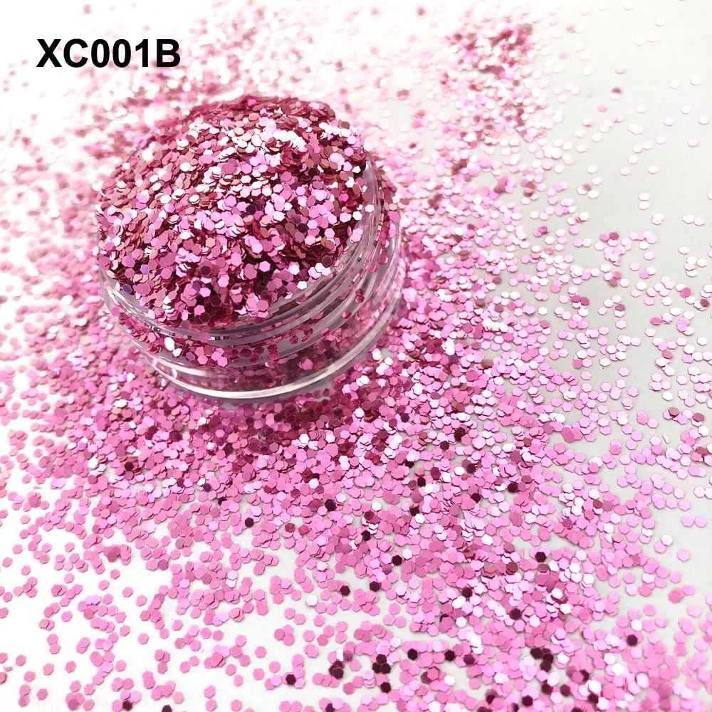 2021 Polyester Bulk Lip Gloss Hexagon Glitters, wholesale Solvent Resistant nail Paint Glitters powder