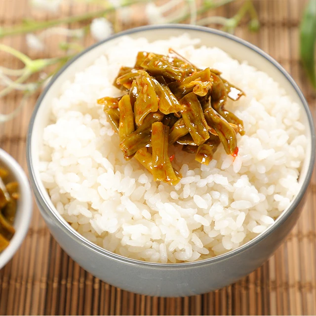 Szechuan маринованная зеленая фасоль консервированная коровья горошина со вкусом перца из ротанга соленые огурцы для лапши или отжима