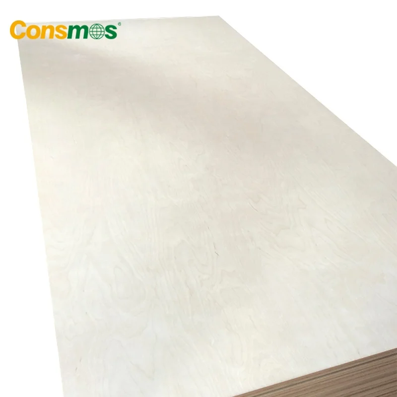 Consmos 12mm 18mm Phenolic Resin Coated 100% White Birch Plywood Board