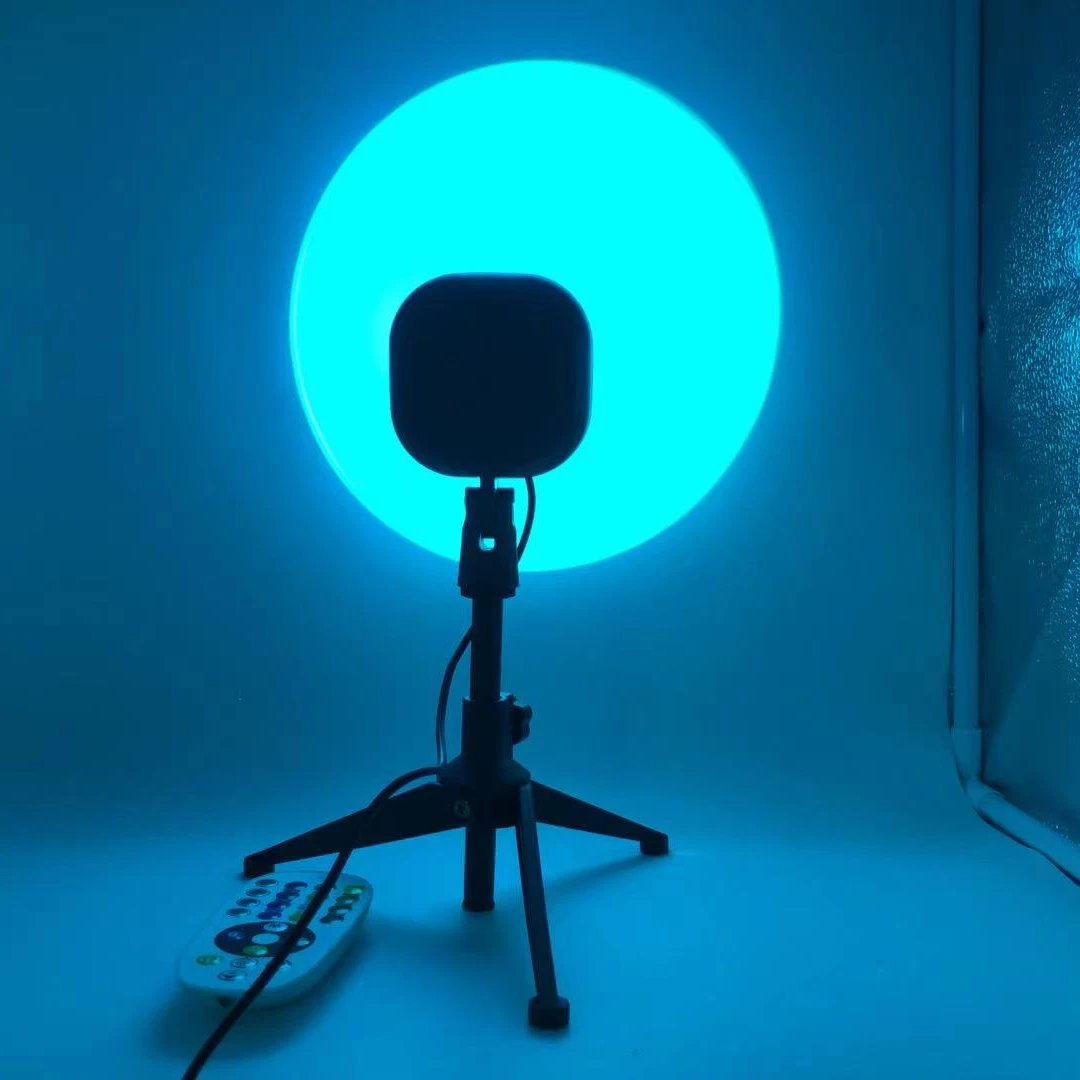 
Rgb led Lamp Sunset Usb RGB 10W Floor Projector Led Table Lamp Rainbow Sunset Light For Living Room 