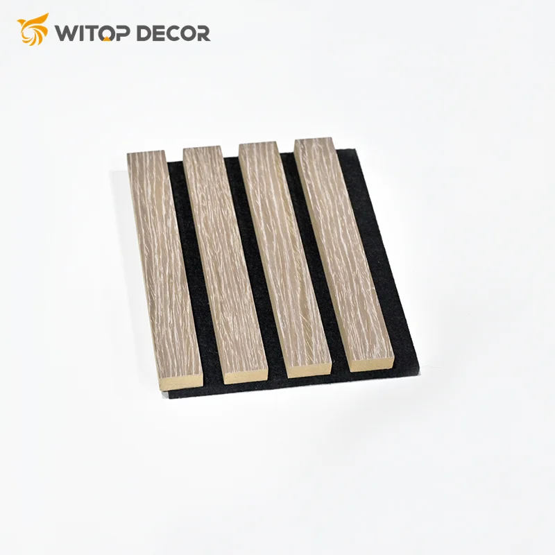 wood or Melamine finish Polyester Acoustic Wall  Wooden polyester Board Slat Wood Slat Wall Panel