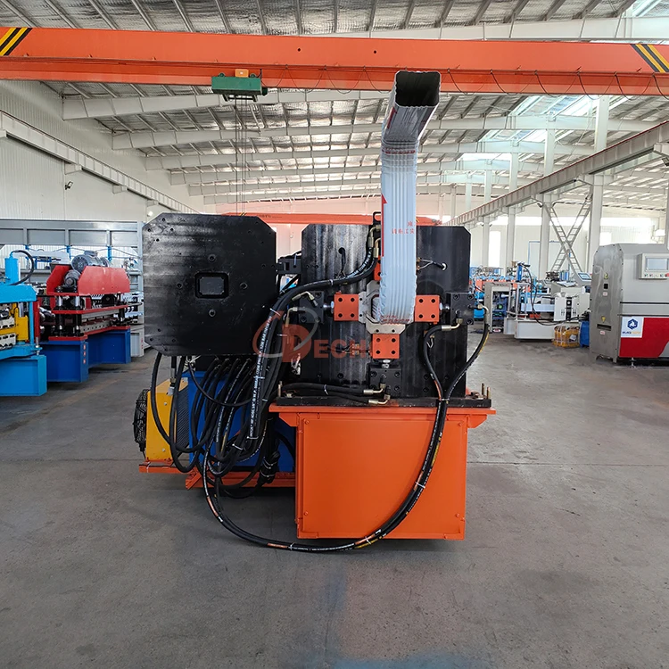 Metal Gutter Roll Forming Machine Aluminium Roofing Waster Gutter Collect Rainwater Downspout Forming Machine