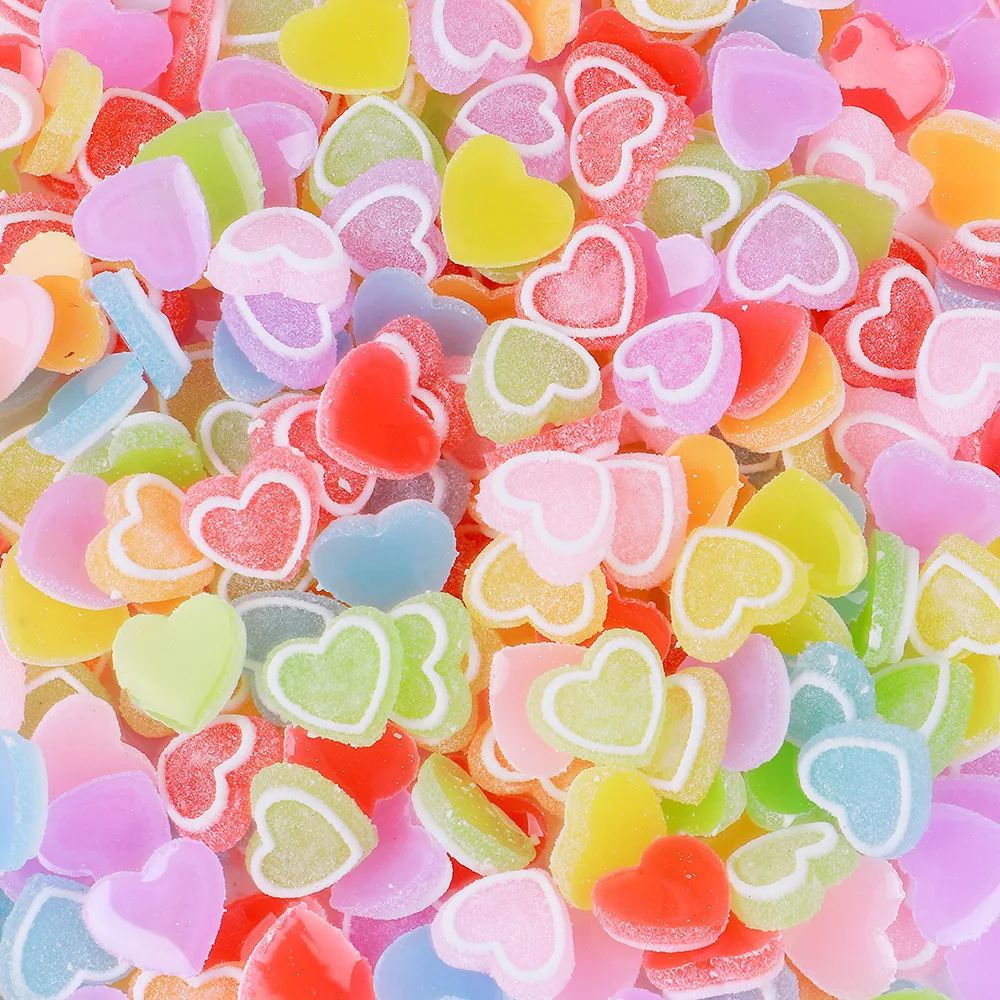 Multiple Shaped Simulation Cute Heart Candy Soft Sweets Resin Cabochon Mini Food Embellishments For Scrapbooking Diy Accessories