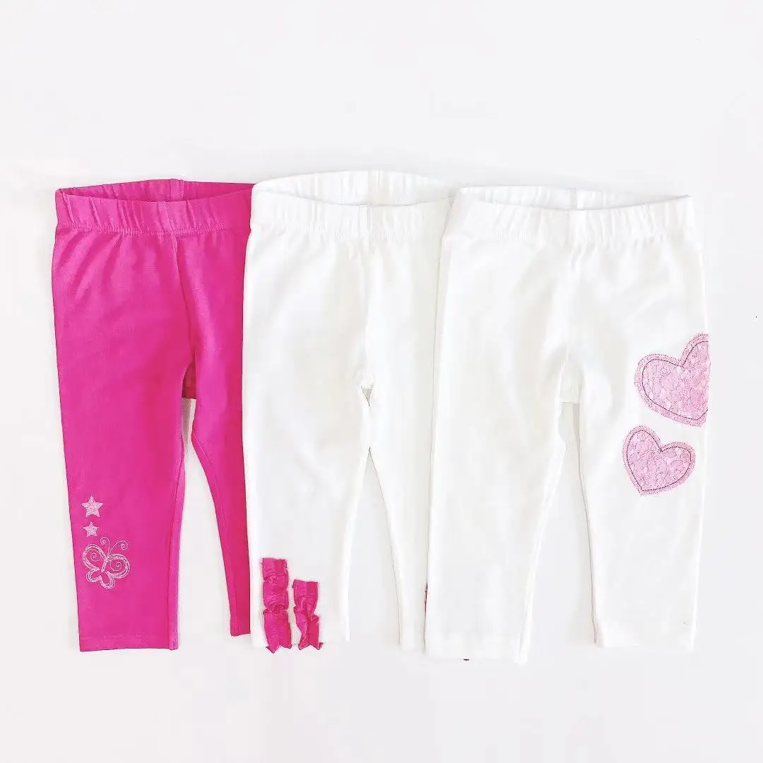 
Wholesale lovely baby girl cotton elastic pant legging 