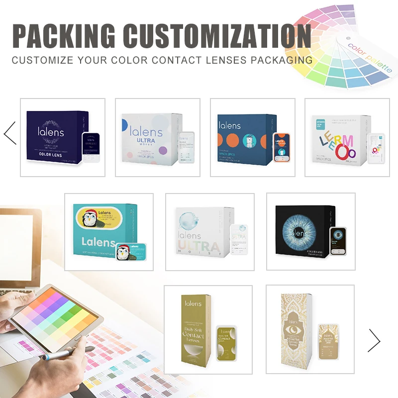 Lalens Popular Game Anime Cosplay Soft Contact Lenses Wholesale Half Yearly 14.5MM Eye Colored Contact Lenses With Prescription