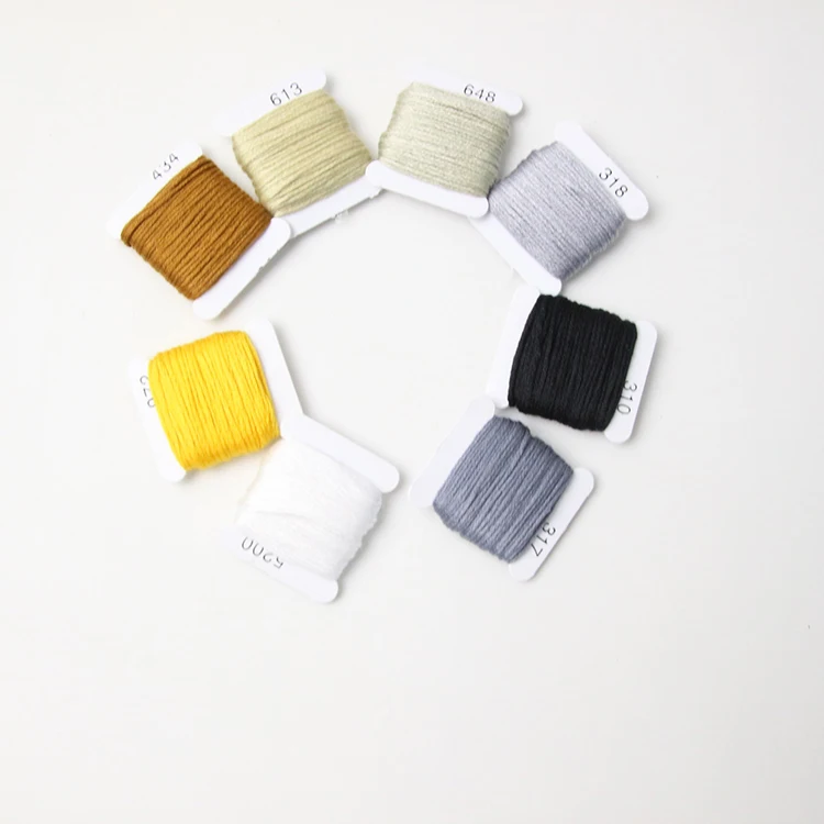 Wholesale diy craft cross stitch kits 50 colors embroidery starter kit