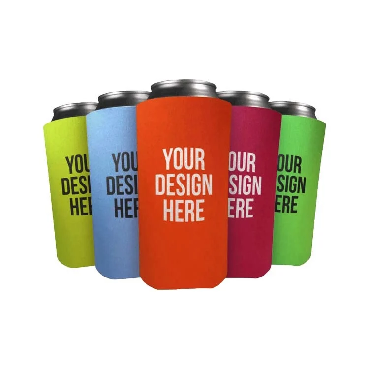 Personalized Bottle Holder Can Cooler Custom Design Your Own Slim Drink Coolie Neoprene Cartoon 3mm Cooler Bag Insulated 50pcs