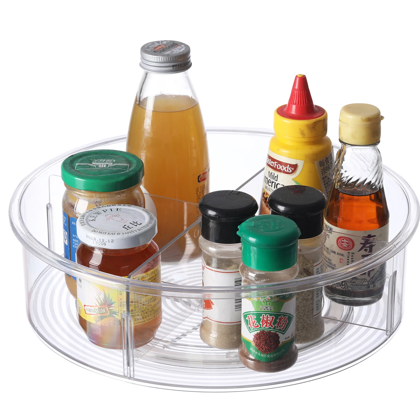 Пластиковый круглый вращающийся кухонный Органайзер Lazy Susan
