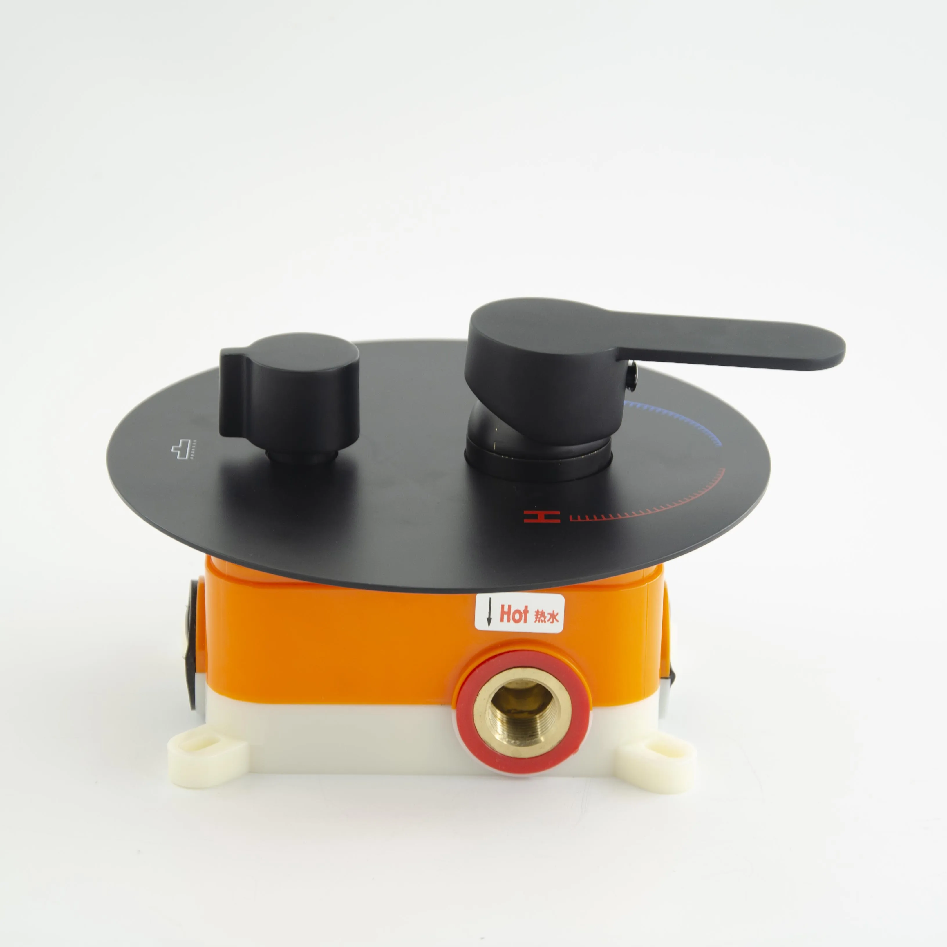 High Quality Round Black In Wall Concealed Two Functions Diverter Bath&Shower Mixer Faucet