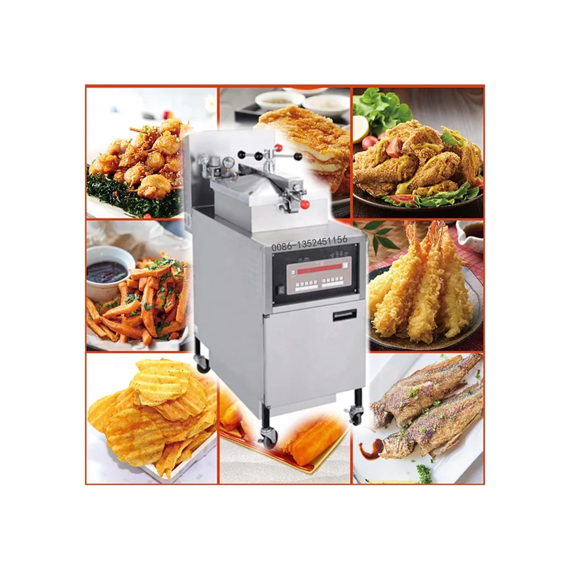 Hot Sale Commercial CE electric  chicken gas pressure fryer broaster cooker used kfc deep fryer