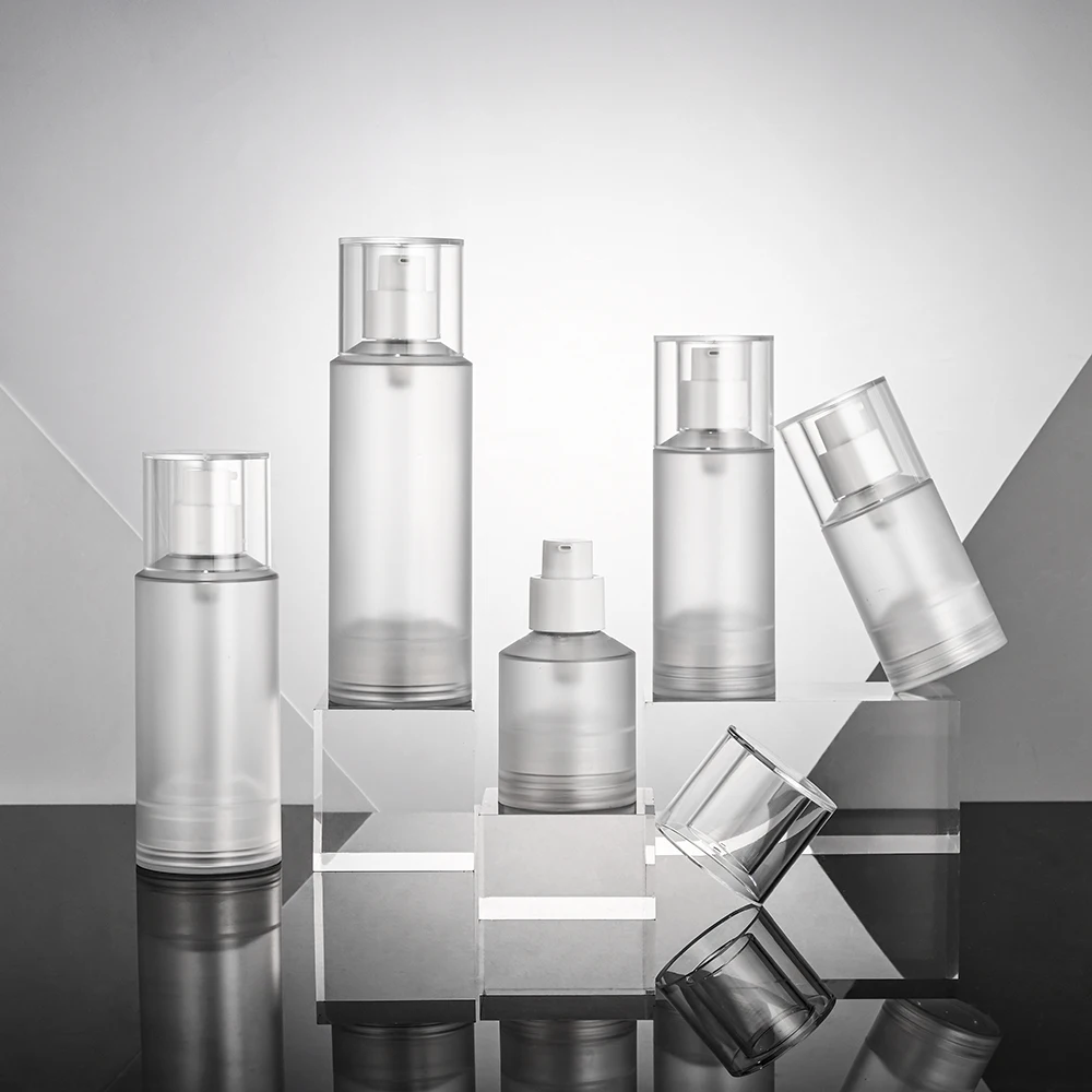 New model matter transparently lotion pump bottle15ml 30ml 50ml 80ml 100ml Eco-friendly PETG luxury airless skincare packaging