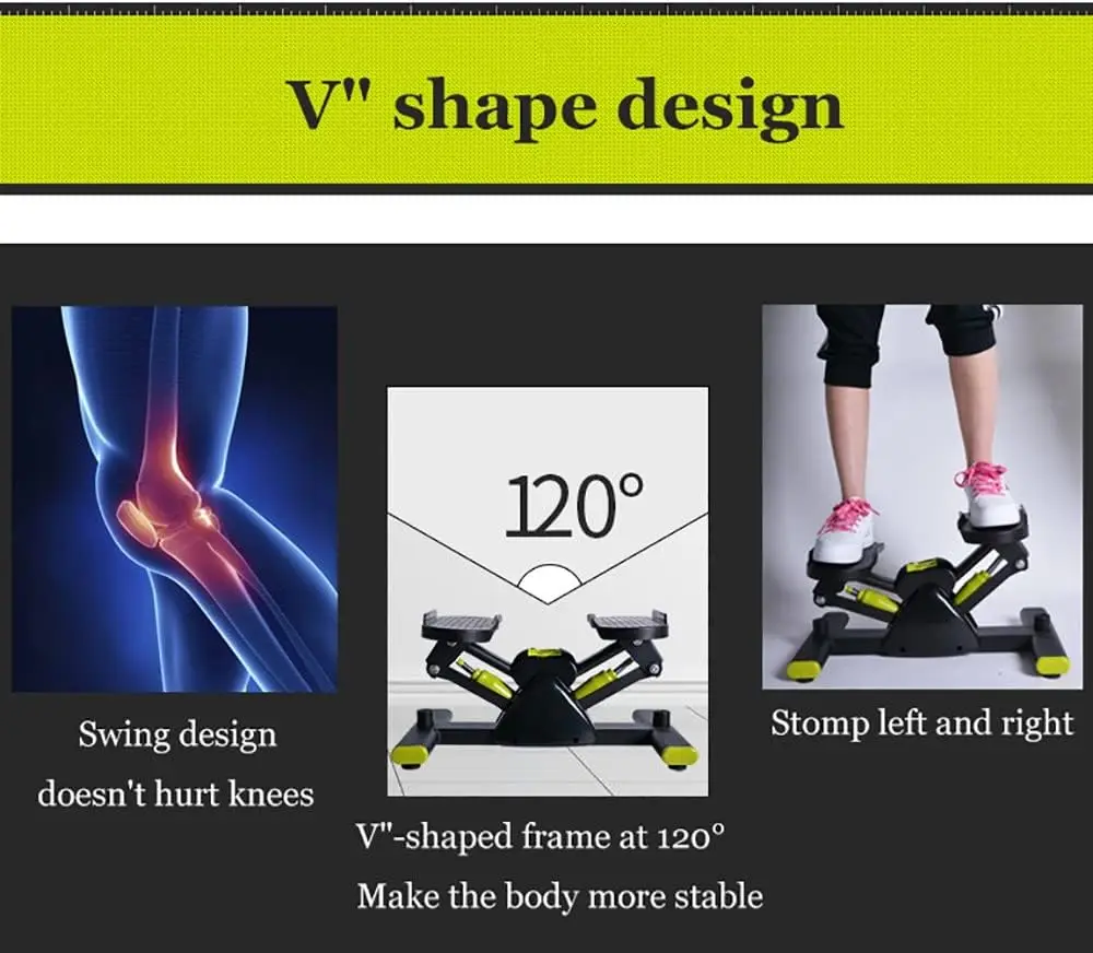 Mini Stair Trademills Aerobic Fitness Stair Stepper Climber Bike Mini Exercise Stepper With Resistance Bands