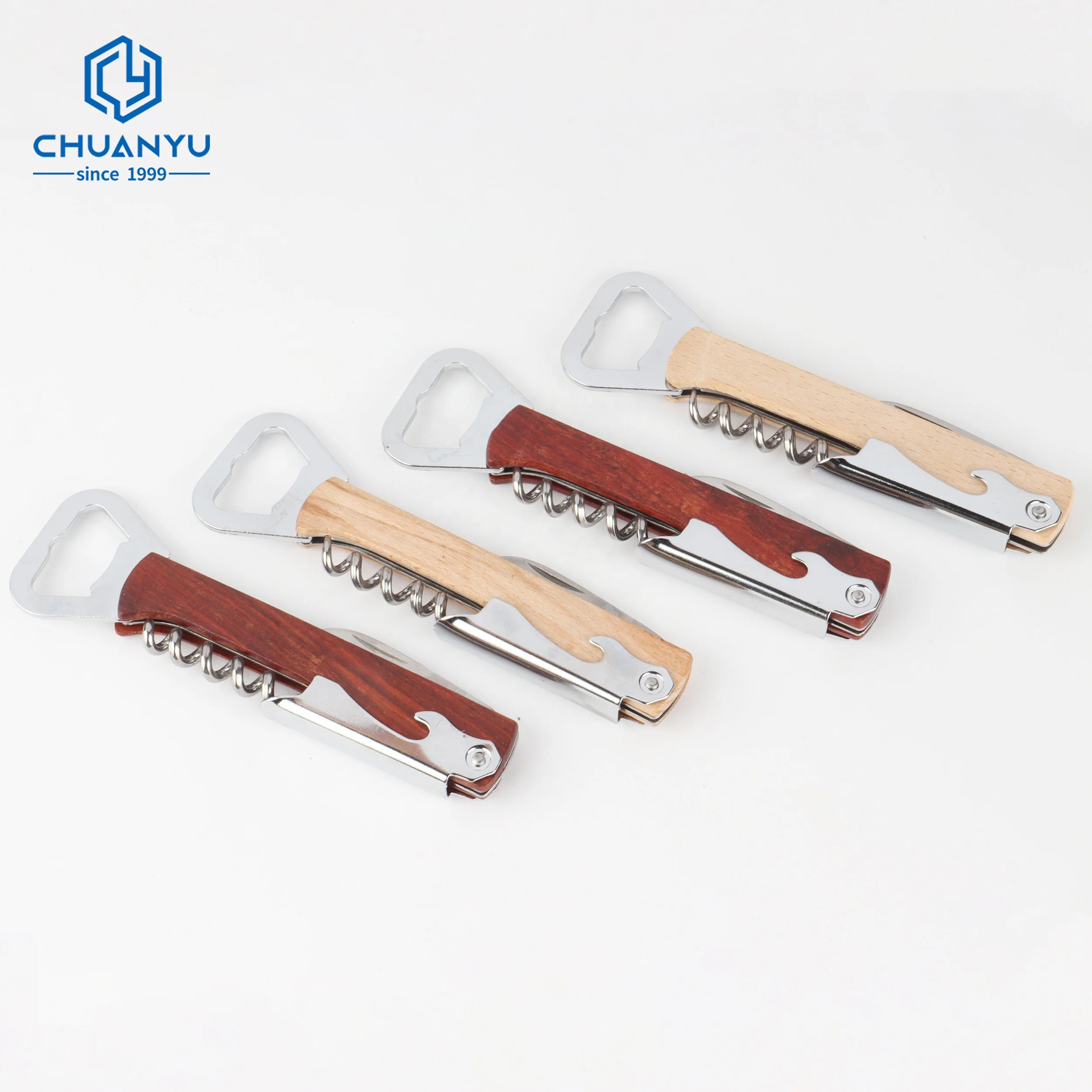 Wine Accessories Cork Screw Sandalwood Red Wine Bottle Opener Rosewood Wine Bottle Waiters Stainless Steel Corkscrew