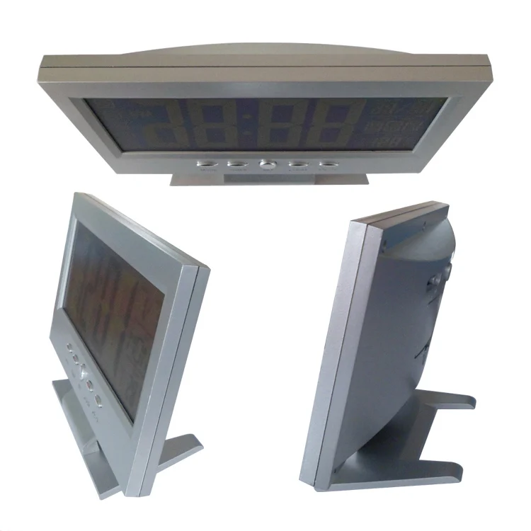 Jumbo LCD Digital Display LED Nightlight Electronic Table Perpetual Calendar Clock