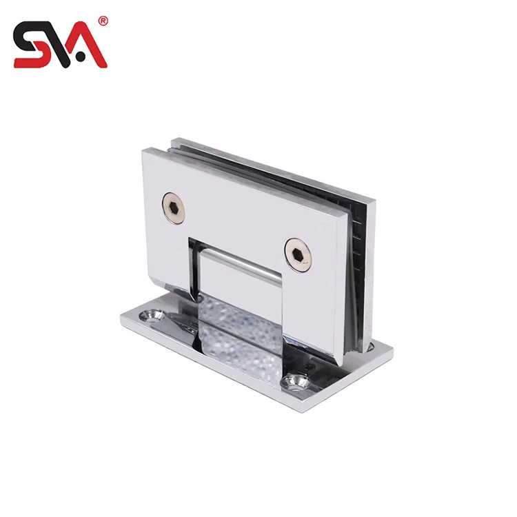 Wholesale Hardware Fixing on Wall 90 Degree SVA-222 Brass Zinc Alloy Wall to Glass Hinge Sliding Door Shower Hinge