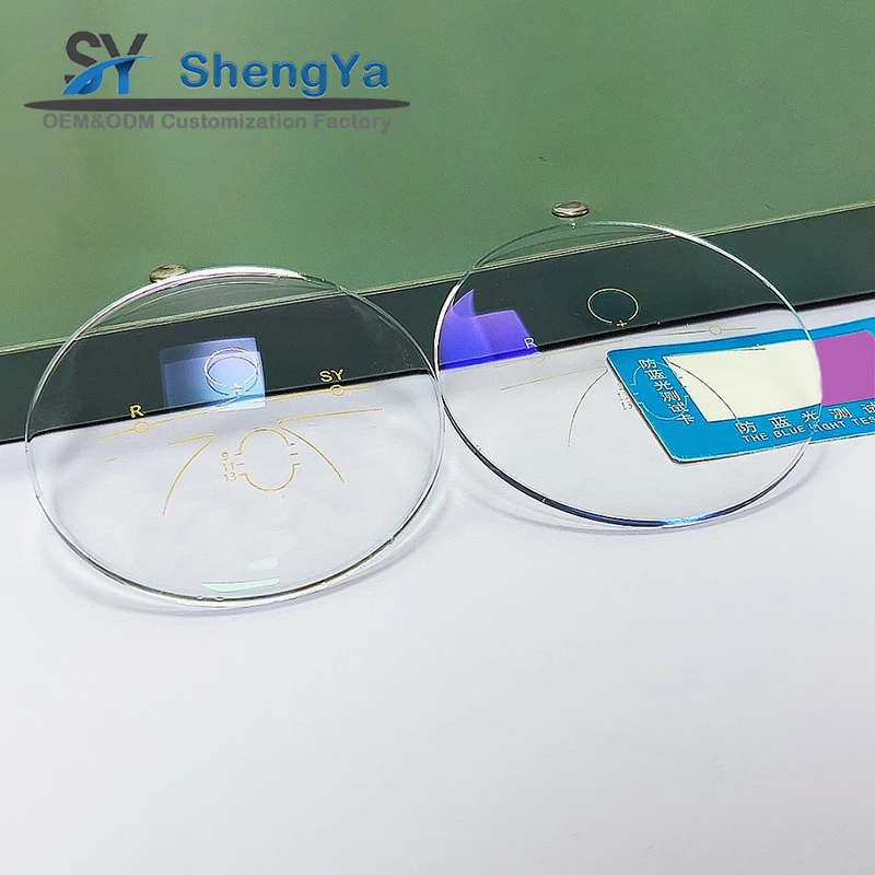 bifocal reading super hydrophobic lenses hmc1.56 shmc round top ophthalmic lenses optical lens