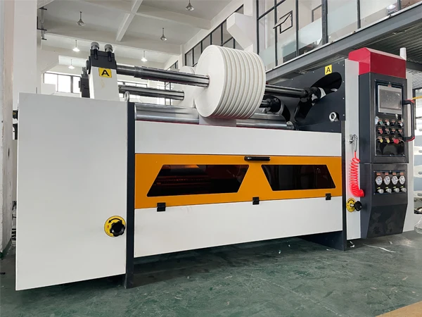 Premium Quality Glossy Paper Roll Slitter Rewinder Machine With Automatic Germany Brand PLC System Control Durable In Use