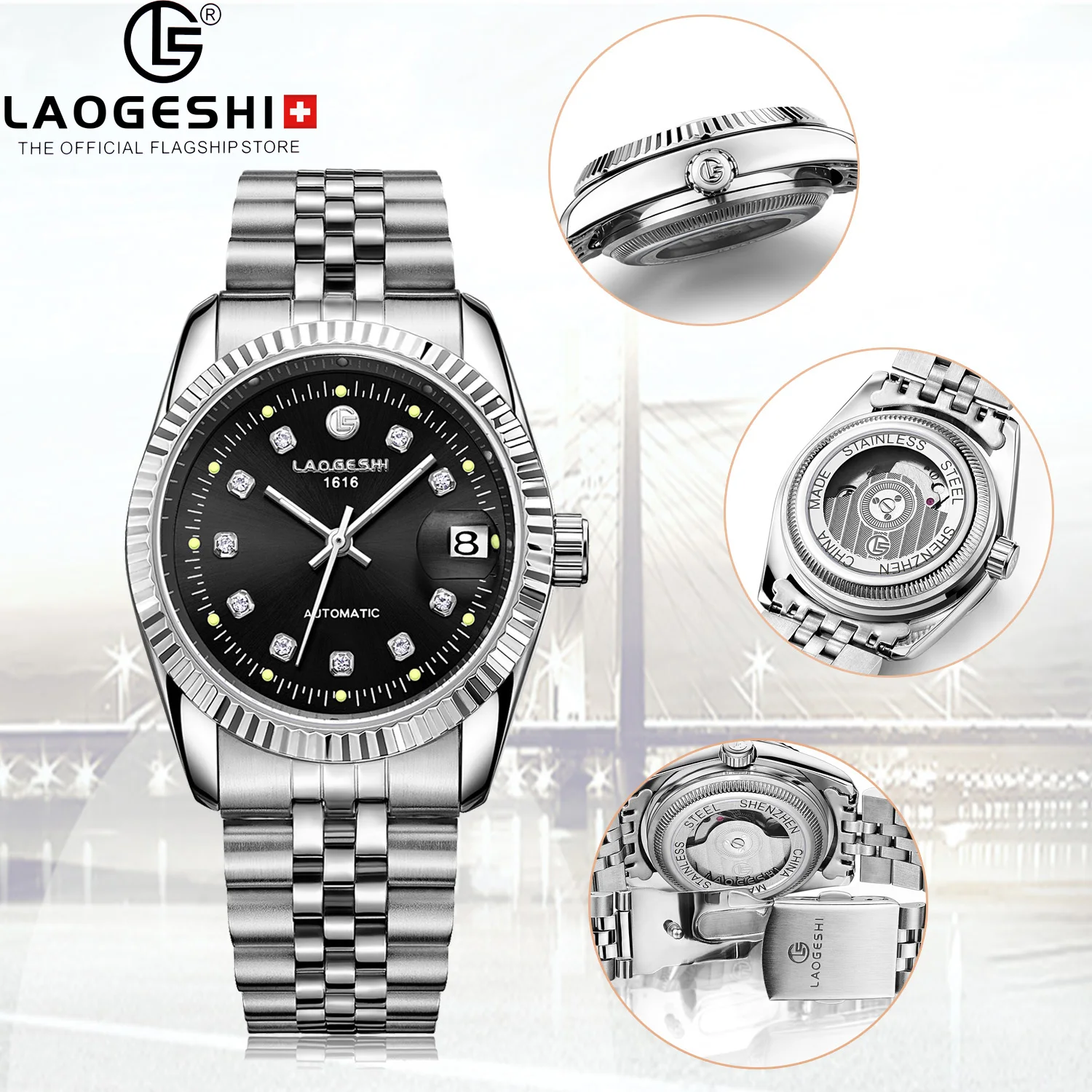 LAOGESHI Brand Automatic Watch Mens Automatic Mechanical wrist Watch Mens Watch Made In China