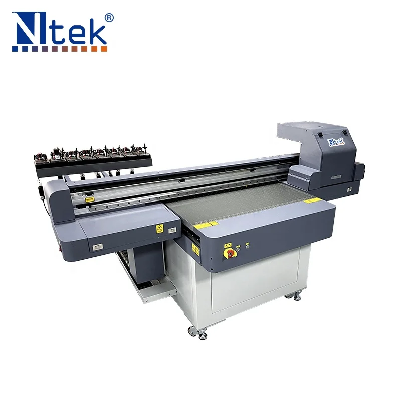 Ntek 3d color uv flatbed printer CMYK Varnish 6090 uv printer