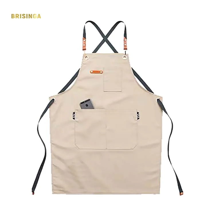 
Cotton Kitchen Aprons Beige Custom Embroidered Apron Cotton Sublimation Blank White Cotton Apron Plain 3-5days 77*68cm 