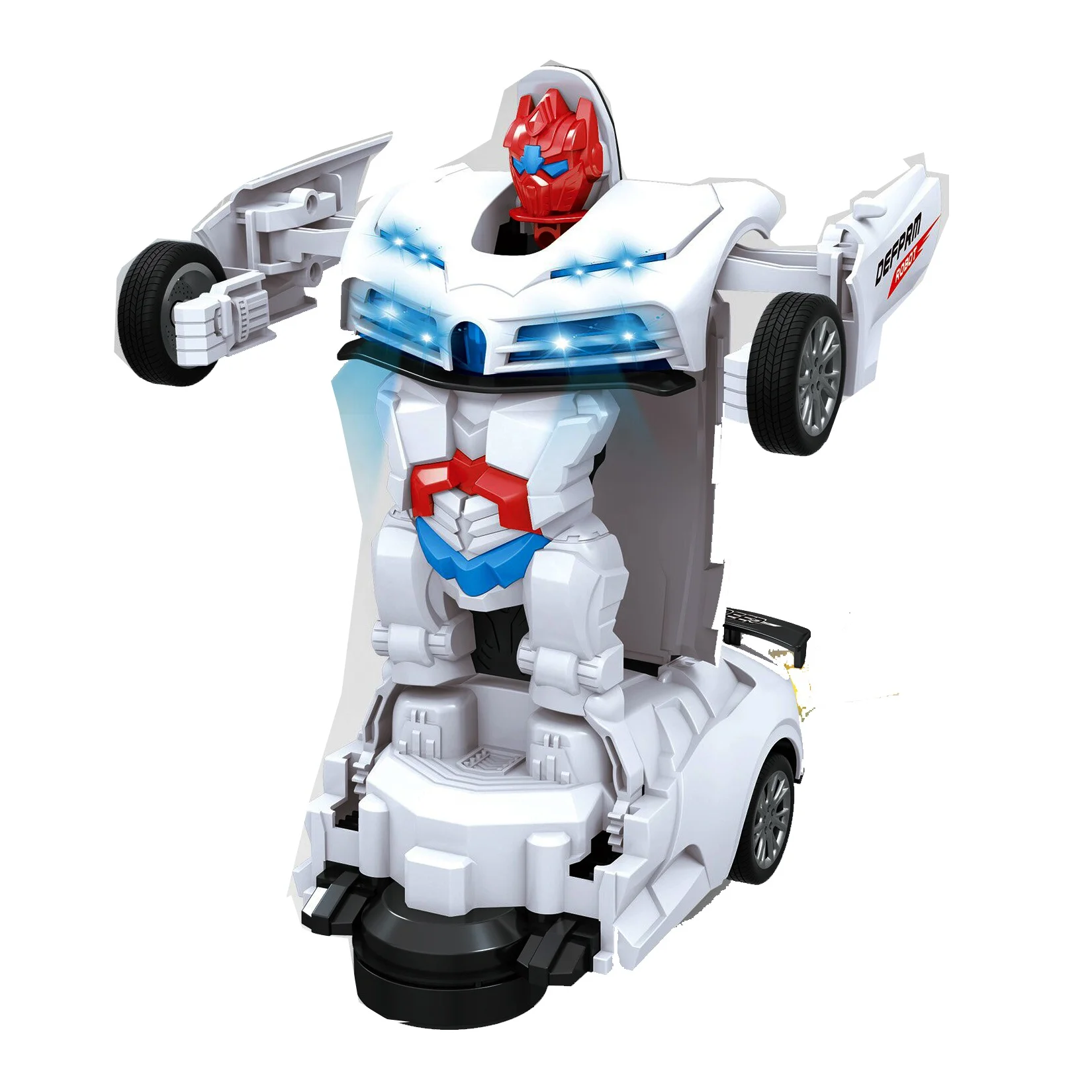 KK New Arrival Deformation Toy Vehicle With Light Music,Automatic Deformation Musical Car Toy Super deformation music robot car
