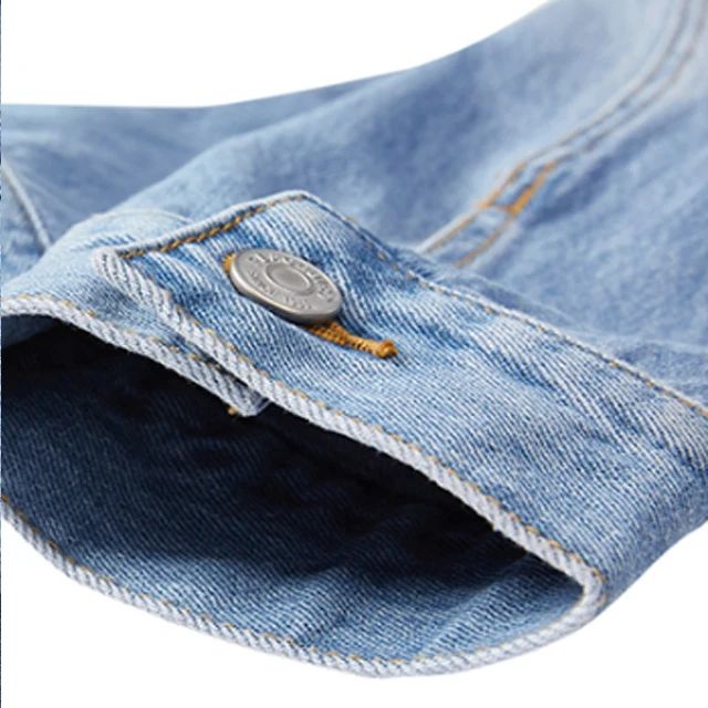 FAMA Factory Jean Jacket for Men Classic Trucker Style Slim Fit Casual Outerwear Washed Waterproof Denim Jacket