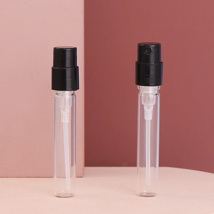 1ml 1.8ml 3ml 5ml perfume vials 2ml Sample Glass Bottle With Plastic Spray Pump Mini Tester Bottles