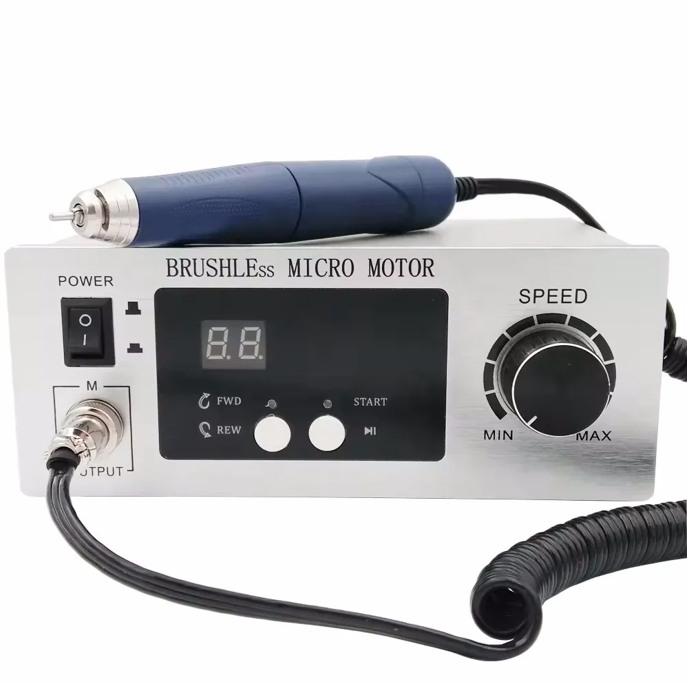 Dental Lab Equipment Micromotor 70000 RPM Micromotor Pedal Control Strong with High Speed Brushless Handpiece