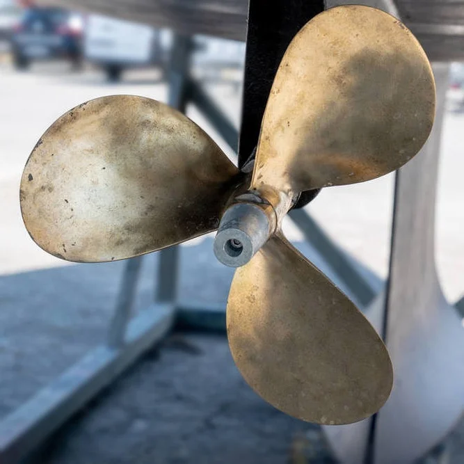 Bronze ship propeller with 3 blades