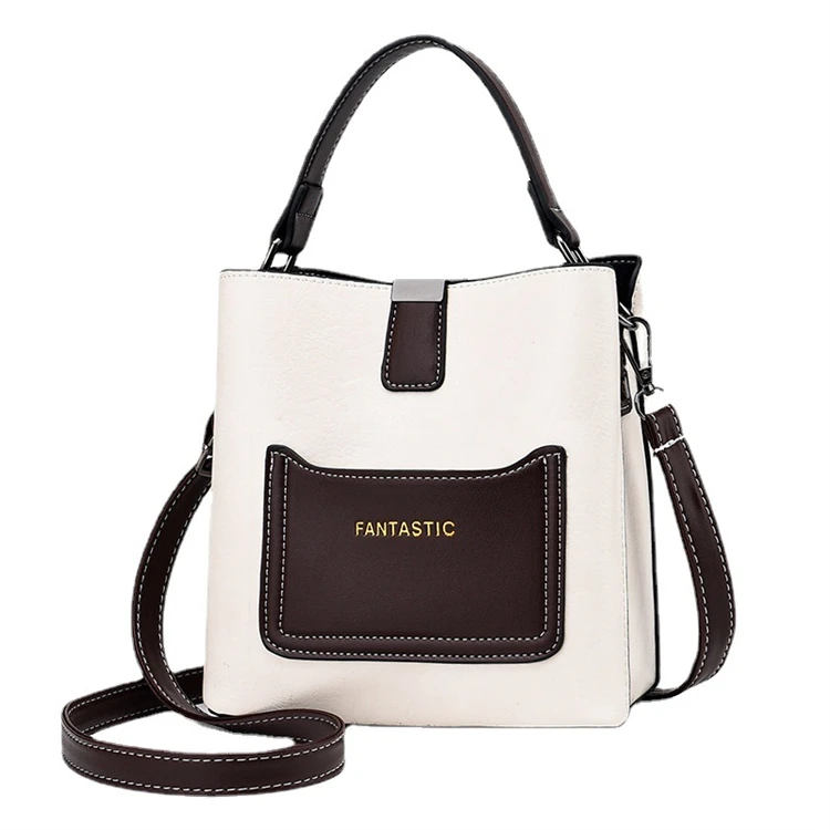 2022 New Arrival Hot Selling Designer Red Colour Female Shoulder Bag Sac Dos Minimalist Private Label PU Leather Bucket Hand Bag