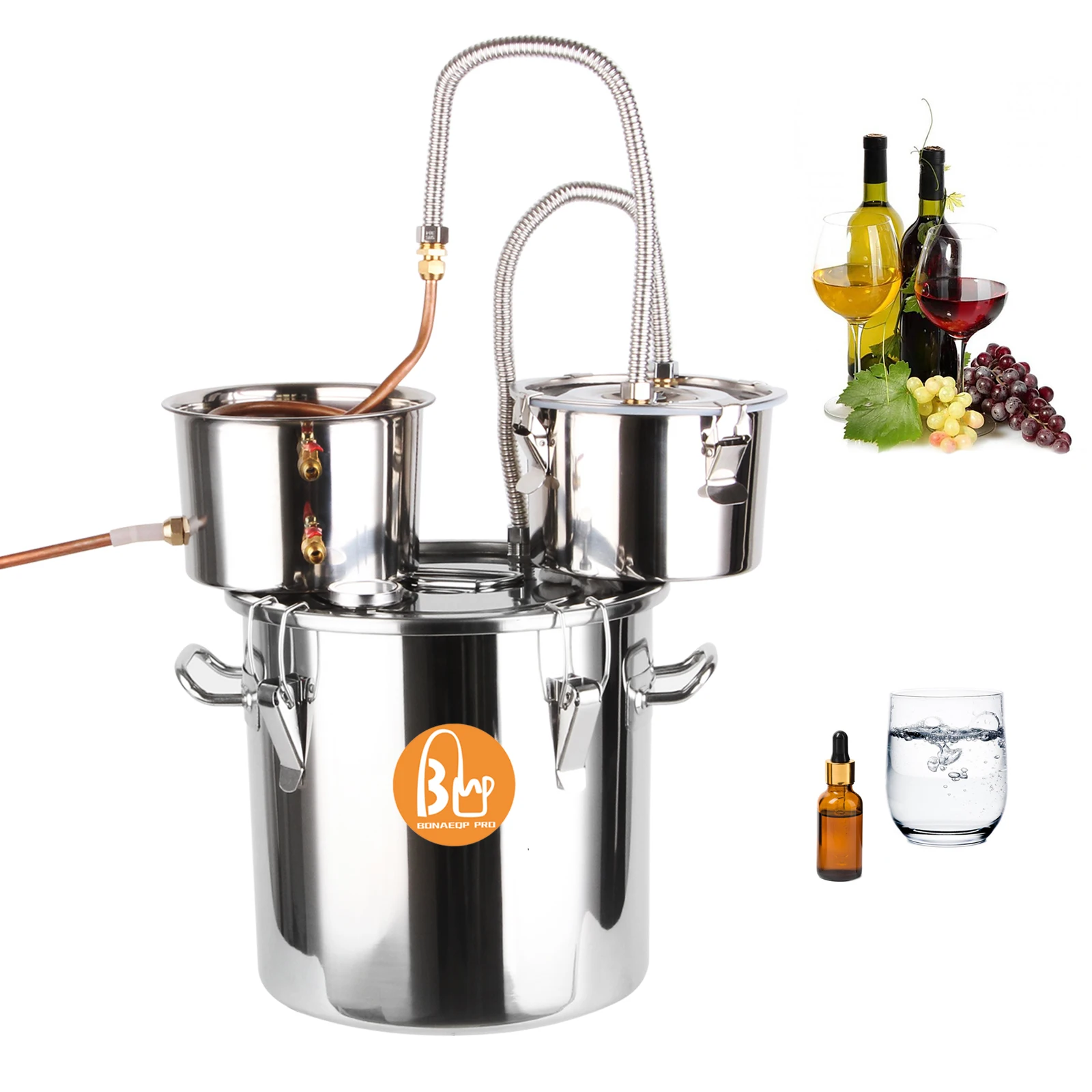 12liter 3 pots Alcohol distiller Wine Making Kit Home Brewing Kit