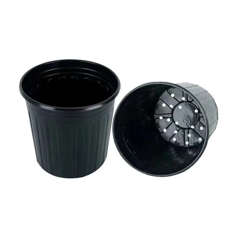 Gardening Round Recycled Plastic 1235 gallon planter bucket thicken Plastic Flower Pots Garden Balcony Planters Black Gallon Pot