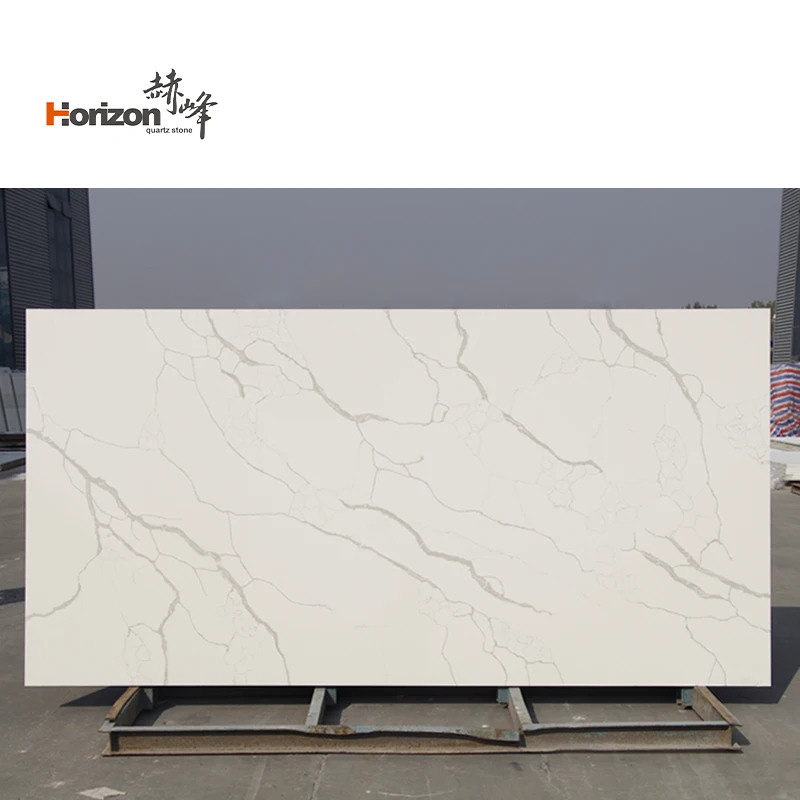 Wholesale marble look engineered stone quartz countertop calacatta cuarzo artificial stone quartz slabs