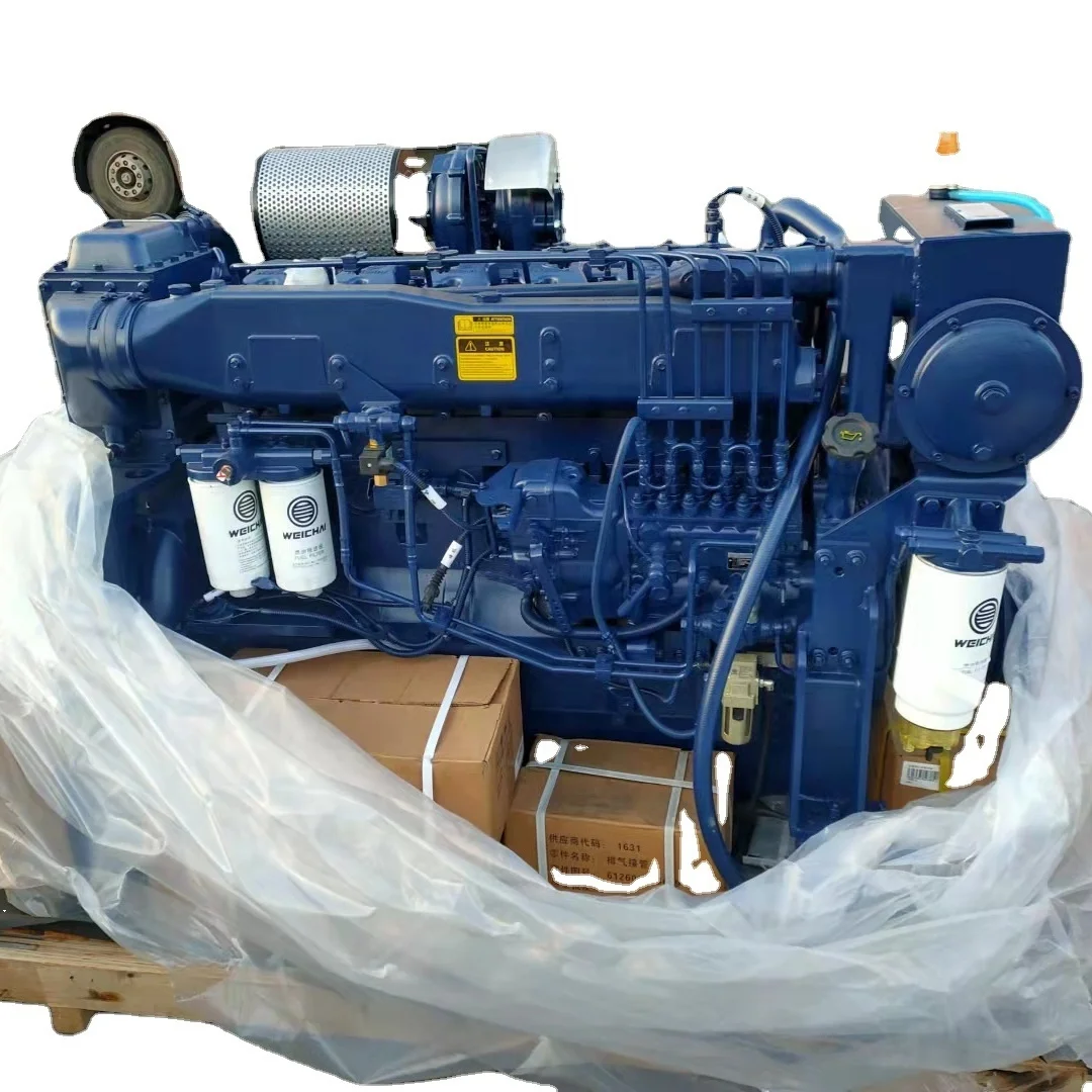 In Stock WD12C375-21 Weichai Motores Boat Engine Marine Diesel Engine Diesel with Gearbox <192 G/kw.h 2100rpm/r/min 375HP