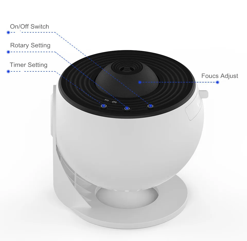 2023 NEW Globe Rocket Astronaut 12 in 1 Starry Sky Planetarium Projector 360 Degree Rotate Kids Night Lights with Timer