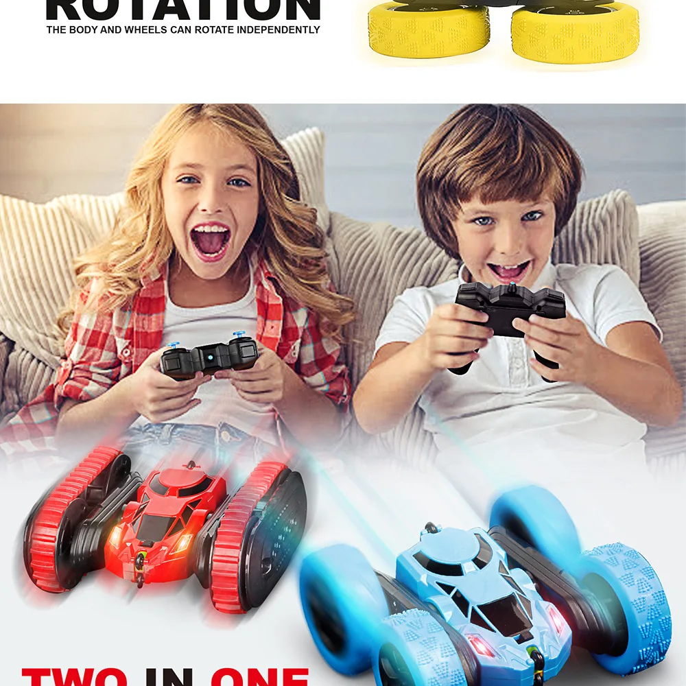 Double Sided Stunt Hobby Rc Cars Toys 360 Degrees Remote Control Drift Car For Children Hobby Rc Cars