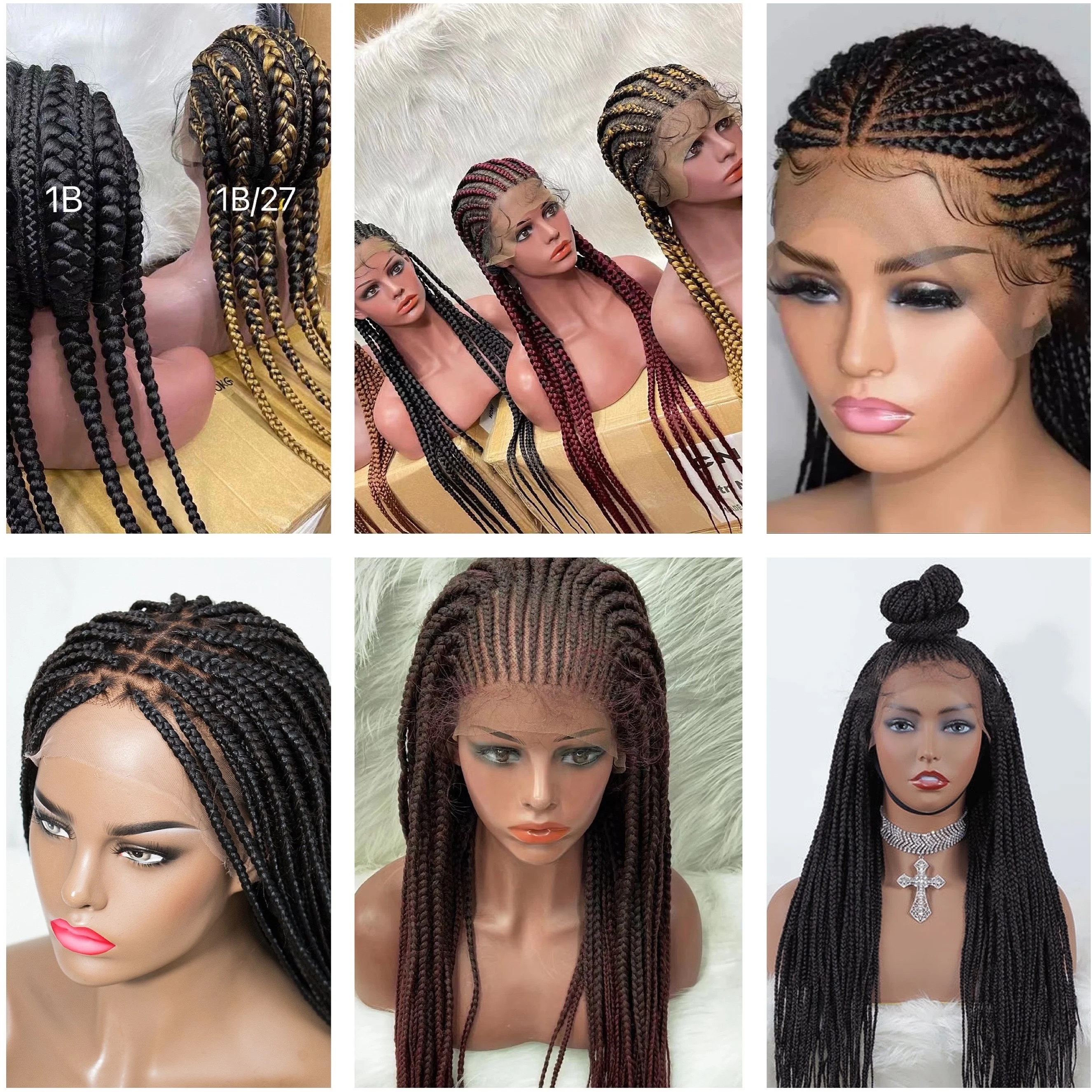Genuine Nets And Design Braiding Machine Hair Braid Ties Women Box Braided Scalp Wigs