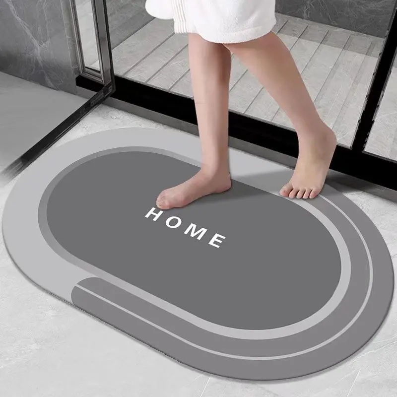 Customized Diatomaceous Stone Mat Super Water Absorbent Floor for bathroom