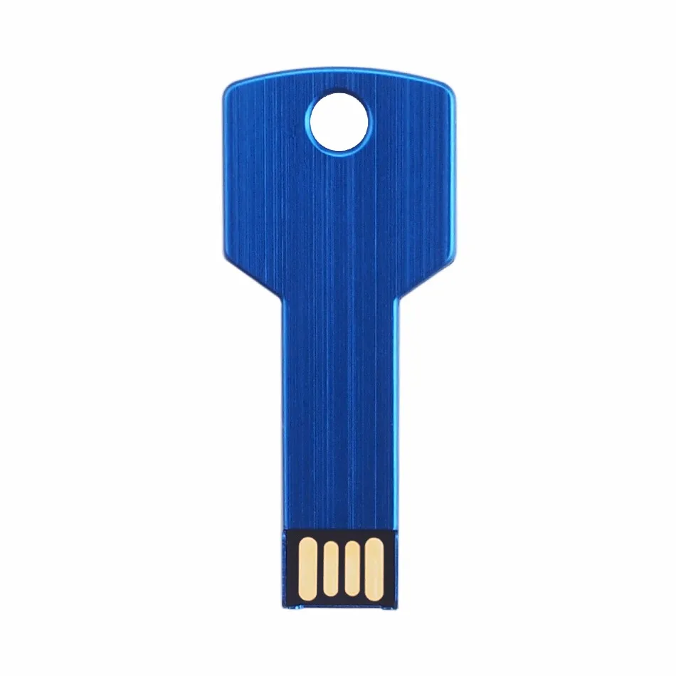 Promotional gift high speed USB 2.0 interface metal key shape usb flash pen drive 8GB 16GB 32GB with custom laser engraving logo