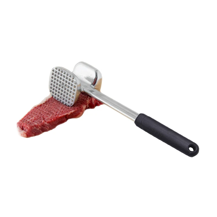 Dual Sided Kitchen Meat Tenderizer Hammer Heavy Duty Alloy Beef Mallet For Breakfast Cooking
