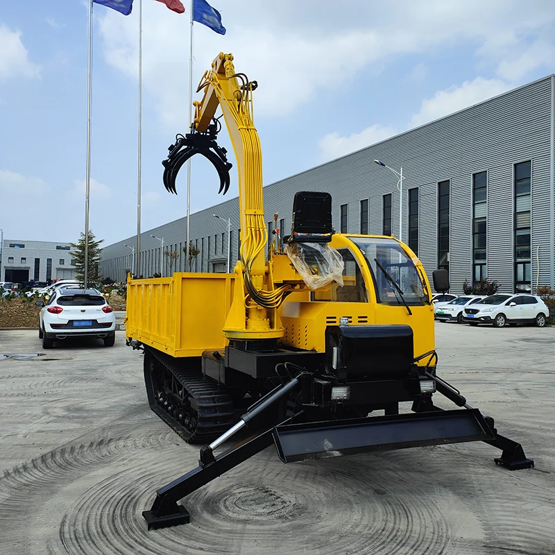 Factory Customized Hydraulic Crawler truck mounter dumper 6ton 8 Ton 10ton  with optional Wood grabbing machine