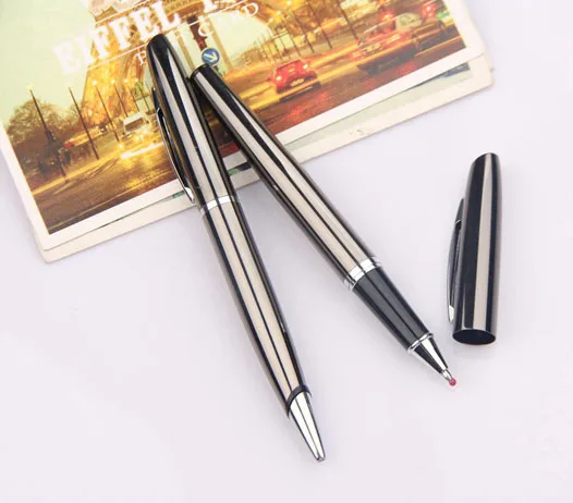 Metal plating Gun-Grey metallic feeling business VIP/CEO souvenir luxury pair pen set metal roller pens