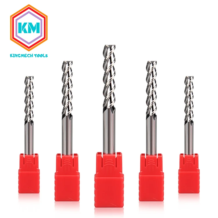 
4 6mm Factory supplier 3 Flute Tungsten carbide end mill for aluminum metal milling cutter bits 