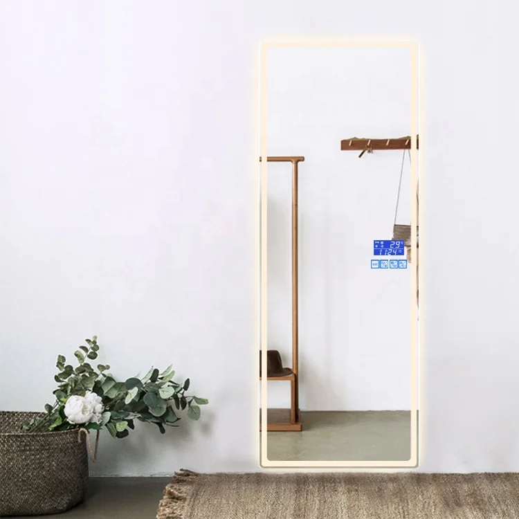 Hot sale living room led makeup full length lighted dressing room vanity mirror with lights