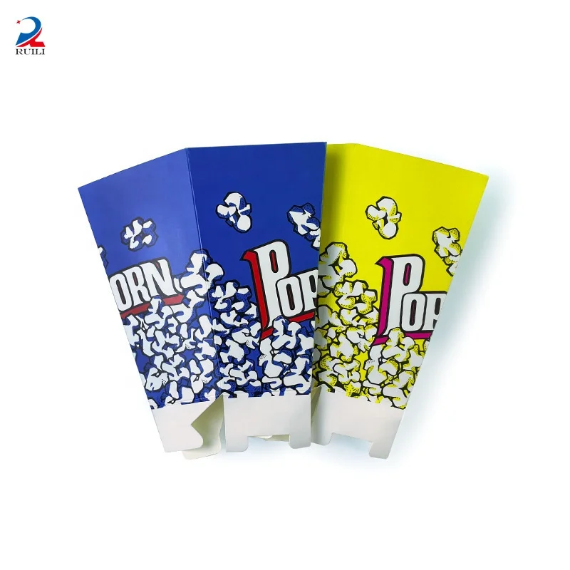 Popcorn tubs wholesale custom logo paper cups for popcorn large capacity paper bucket for food